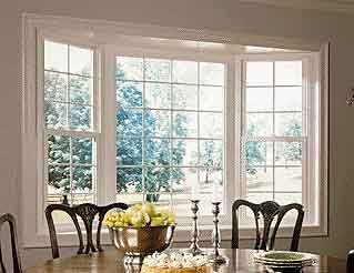 30-degree bay with fixed window in center